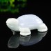 2.1" Natural Crystal Turtle Blue Chalcedony Ivory Jade Stone Quartz Statue