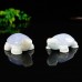 2.1" Natural Crystal Turtle Blue Chalcedony Ivory Jade Stone Quartz Statue