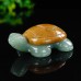 2.1" Natural Crystal Turtle Yellow Chalcedony Green Aventurine Quartz Statue