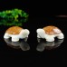 2.1" Natural Crystal Turtle Yellow Chalcedony Ivory Jade Stone Quartz Statue