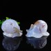 4" Realistic Snail Hand Carved Blue Chalcedony Natural Crystal Animal Ornaments