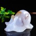 4" Realistic Snail Hand Carved Blue Chalcedony Natural Crystal Animal Ornaments