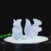 3" Squirrel Hand Carvings Blue Chalcedony Animal Statue Natural Crystal Quartz 1PC