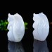 3" Squirrel Hand Carvings Blue Chalcedony Animal Statue Natural Crystal Quartz 1PC