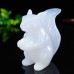 3" Squirrel Hand Carvings Blue Chalcedony Animal Statue Natural Crystal Quartz 1PC