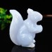 3" Squirrel Hand Carvings Blue Chalcedony Animal Statue Natural Crystal Quartz 1PC