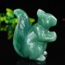 3" Squirrel Hand Carvings Green Aventurine Animal Statue Natural Crystal Quartz 1PC