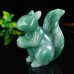 3" Squirrel Hand Carvings Green Aventurine Animal Statue Natural Crystal Quartz 1PC