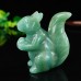 3" Squirrel Hand Carvings Green Aventurine Animal Statue Natural Crystal Quartz 1PC