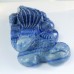 13" Crocodile Hand Carvings Blue Aventurine Natural Crystal Statue Ornaments