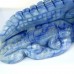 13" Crocodile Hand Carvings Blue Aventurine Natural Crystal Statue Ornaments