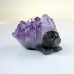 4" Hedgehog Hand Carvings Amethyst Quartz Cluster Geode Natural Crystal Statue