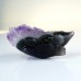 4" Hedgehog Hand Carvings Amethyst Quartz Cluster Geode Natural Crystal Statue