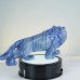 14“ Lion Hand Carvings Blue Aventurine Natural Crystal Statue Ornaments