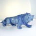 14“ Lion Hand Carvings Blue Aventurine Natural Crystal Statue Ornaments