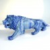 14“ Lion Hand Carvings Blue Aventurine Natural Crystal Statue Ornaments