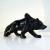 12” Wolf Hand Carvings Obsidian Stone Natural Crystal Statue Ornaments