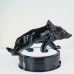 12” Wolf Hand Carvings Obsidian Stone Natural Crystal Statue Ornaments