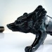 12” Wolf Hand Carvings Obsidian Stone Natural Crystal Statue Ornaments