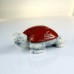 2" 3“ Natural Crystal Turtle Hand Carvings Red Jasper Stone Ivory Jade Lucky Statue