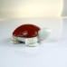 2" 3“ Natural Crystal Turtle Hand Carvings Red Jasper Stone Ivory Jade Lucky Statue