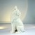 10" Wolf Cries of The Night Hand Carvings Ivory Jade Stone Natural Crystal Statue