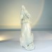 10" Wolf Cries of The Night Hand Carvings Ivory Jade Stone Natural Crystal Statue