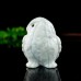 2.5" Owl Hand Carvings Ivory Jade Stone Quartz Natural Crystal Statue Animal