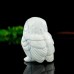 2.5" Owl Hand Carvings Ivory Jade Stone Quartz Natural Crystal Statue Animal