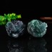 2.5" Owl Hand Carvings Green Fluorite Quartz Stone Natural Crystal Statue Animal