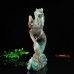 11" Amazonite Stone Sea Horse Hand Carvings Natural Crystal Statue Reiki Healing