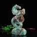 11" Amazonite Stone Sea Horse Hand Carvings Natural Crystal Statue Reiki Healing