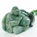 9" Green Aventurine Happy Maitreya Buddhist Buddha Statue Natural Crystal Sculpture