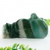 9" Green Aventurine Happy Maitreya Buddhist Buddha Statue Natural Crystal Sculpture