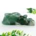 9" Green Aventurine Happy Maitreya Buddhist Buddha Statue Natural Crystal Sculpture