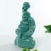 6.5" Amazonite Stone Happy Maitreya Buddhist Buddha Statue Natural Crystal Sculpture