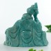 7" Amazonite Stone Happy Maitreya Buddhist Buddha Statue Natural Crystal Sculpture