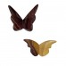 Gemstone Wood Grain 3d Butterfly Wall Decor Crystal Wood Fossil Flying Butterfly Decorations 3d Shape Diy