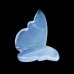 2.3" Blue Chalcedony Butterfly Wings Carved Natural Crystal Statue Decor Healing