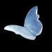 2.3" Blue Chalcedony Butterfly Wings Carved Natural Crystal Statue Decor Healing