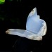 3" Blue Chalcedony Butterfly Wings Carved Natural Crystal Statue Decor Healing