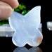 Natural Blue Chalcedony Butterfly Wings Crystal Quartz Carved Gem DIY Making 1PC