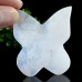 Natural Blue Chalcedony Butterfly Wings Crystal Quartz Carved Gem DIY Making 1PC