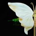 5" Natural Crystal Amazonite Stone Butterfly Wings Statue with Copper Holder