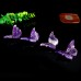 3" Dream Amethyst Quartz Butterfly Wings Carved Natural Crystal Statue Healing