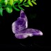 3" Dream Amethyst Quartz Butterfly Wings Carved Natural Crystal Statue Healing