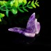 3" Dream Amethyst Quartz Butterfly Wings Carved Natural Crystal Statue Healing