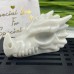 2.5 -3Inches Crystal Dragon Skull, Ivory Jade Crystal Dragon Skull  Home Decor Crystal Statue