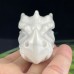 2.5 -3Inches Crystal Dragon Skull, Ivory Jade Crystal Dragon Skull  Home Decor Crystal Statue