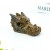 3" Dragon Head Skull Leopard Skin Stone Carved Natural Crystal Statue Healing